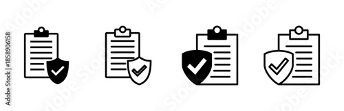 Insurance icon set. insurance symbol vector