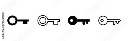Key icon set. Key vector icon. Key symbol