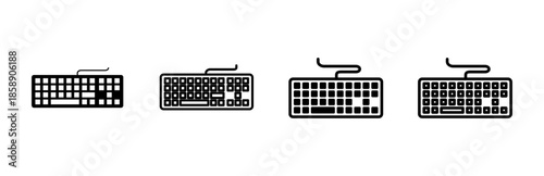 Keyboard icon set. keyboard vector symbol