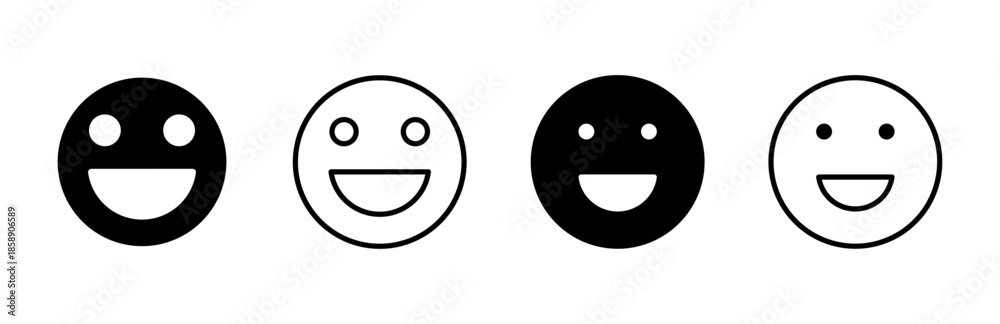 Fototapeta premium smile icon set. smile emoticon icon. feedback