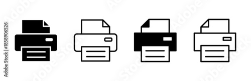 Print icon set. printer icon vector.