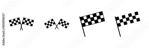 Racing flag icon set. race flag icon.Checkered racing flag icon