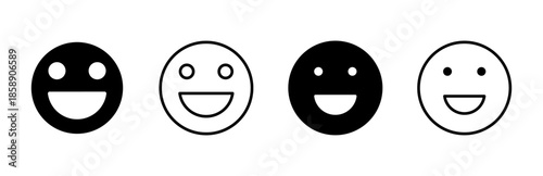 smile icon set. smile emoticon icon. feedback