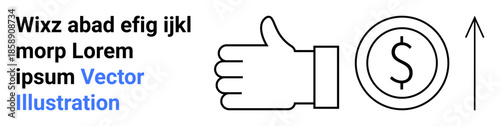 Financial success, profit growth, business approval, economic performance, earnings improvement, positive trends. Thumbs up, dollar sign upward arrow. Financial success and profit growth concepts