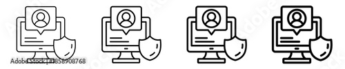 Gdpr User Data Protection  Icon Set Different Style Collection
