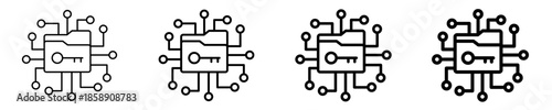 Gdpr Digital Network  Icon Set Different Style Collection

