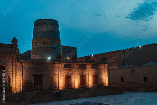 Photos Khiva old City at night. Uzbekistan. UNESCO World Heritage Site