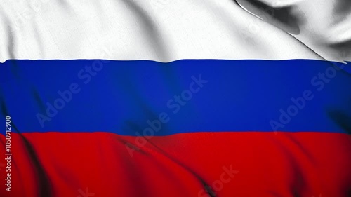 Russia Flag Animation Close-up 4K