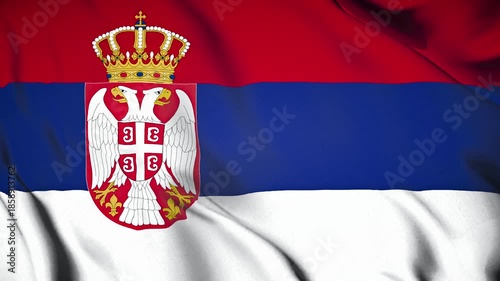 Serbia Flag Animation Close-up 4K