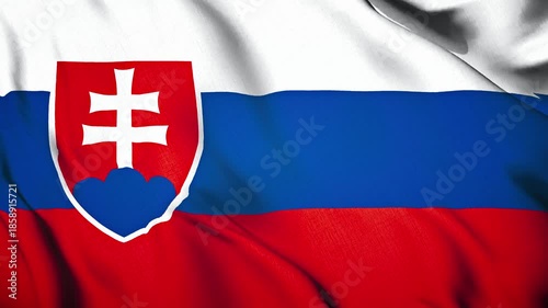 Slovakia Flag Animation Close-up 4K