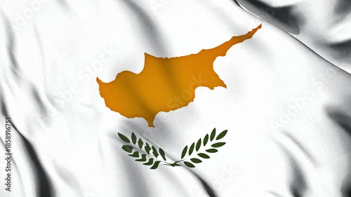 South Cyprus Flag Animation Close-up 4K