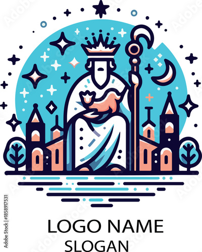 Epiphany logo  icon vector white background .