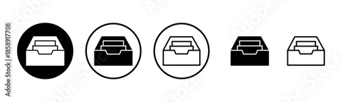 Archive folders icon logo design. Document vector icon. Archive storage icon.