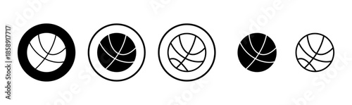 Basketball icon logo design. Basketball ball sign and symbol