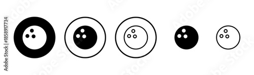 Bowling icon logo design. bowling ball and pin sign and symbol.