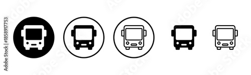 Bus icon logo design. bus sign and symbol