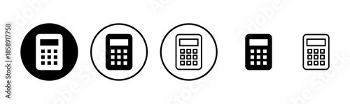 Calculator icon logo design. Accounting calculator sign and symbol.