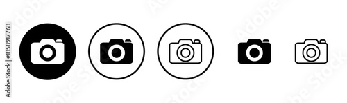 Camera icon logo design. photo camera sign and symbol. photography icon.