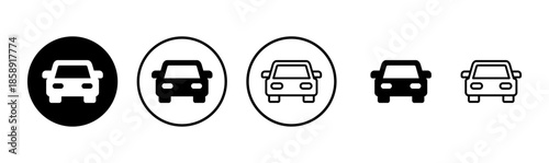 Car icon logo design. car sign and symbol. small sedan