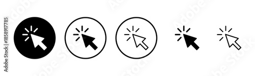 Click icon logo design. pointer arrow sign and symbol. cursor icon