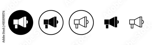 Megaphone icon logo design. Loudspeaker sign and symbol