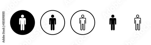 Man icon logo design. male sign and symbol. human symbol