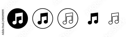 Music icon logo design. note music sign and symbol
