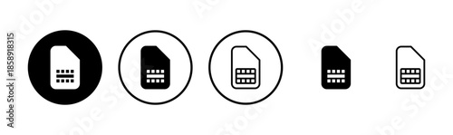 Sim card icon logo design. dual sim card sign and symbol