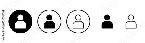 User icon logo design. person sign and symbol. people icon.