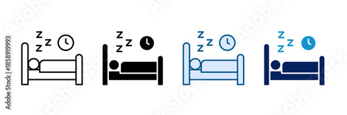 Sleep Well Icon Set Multiple Style Collection