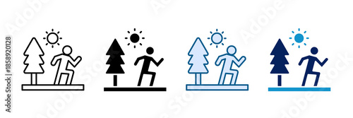 Nature Walk Icon Set Multiple Style Collection