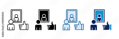 Positive Affirmation Icon Set Multiple Style Collection