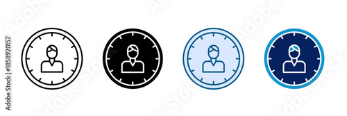 Personal Time Icon Set Multiple Style Collection