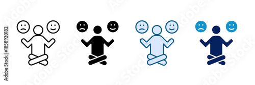Emotional Balance Icon Set Multiple Style Collection