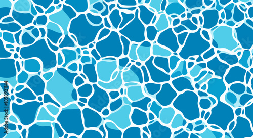 A bright vector illustration shows the mesmerizing patterns of sunlight reflecting on the sea's surface, creating a dynamic and visually appealing background.