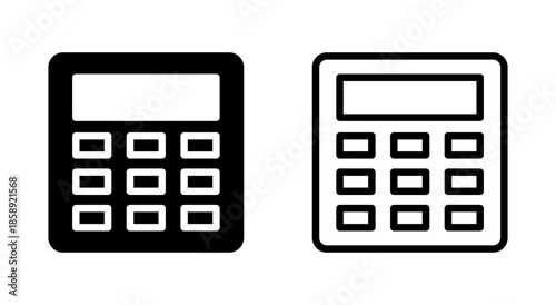 Calculator icon symbol for apps and websites. Accounting calculator sign and symbol.