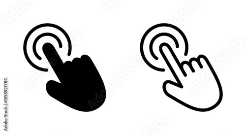 Hand click icon symbol for apps and websites. pointer sign and symbol. hand cursor icon