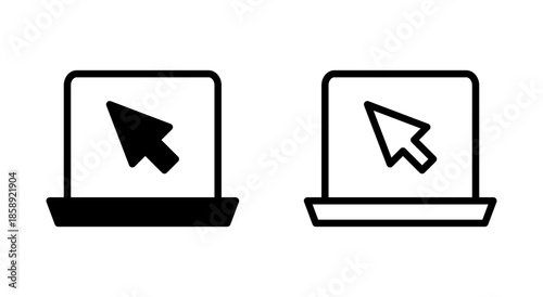 Laptop icon symbol for apps and websites. computer sign and symbol
