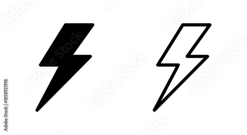 Lightning icon symbol for apps and websites. electric sign and symbol. power icon. energy sign