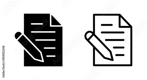Note icon symbol for apps and websites. notepad sign and symbol