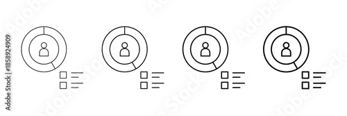 Demographic Info Icons Vector Set In Different Stroke Line Style