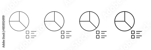 Market Segment Icons Vector Set In Different Stroke Line Style