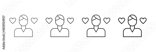Lifestyle Icons Vector Set In Different Stroke Line Style