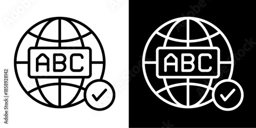 Online Icon Set White Style Collection