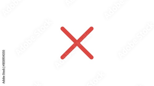 4K Footage Single Transparent Icon Animation Rounded Failed Checking 5