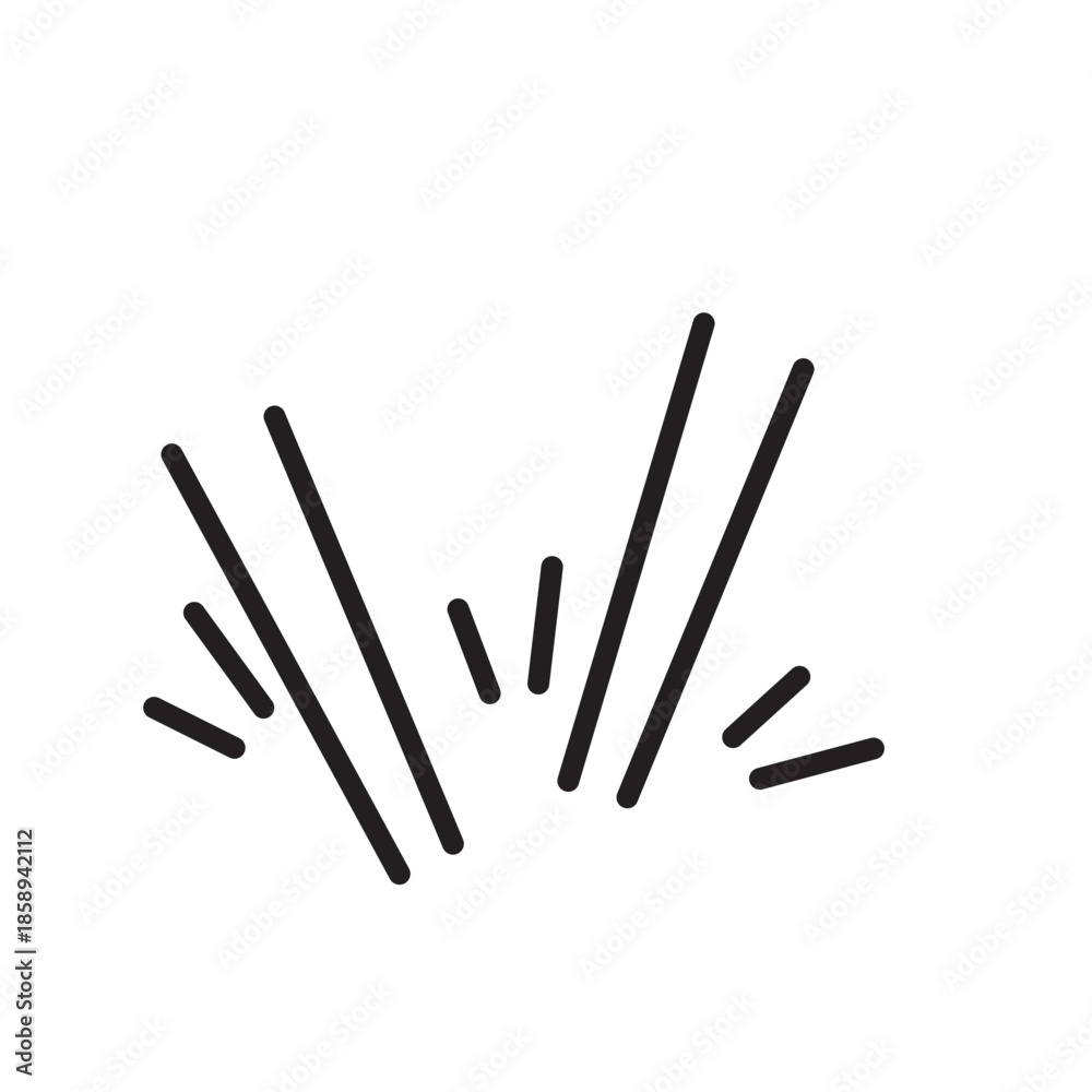 Fototapeta premium Explosion Shape Doodle Element