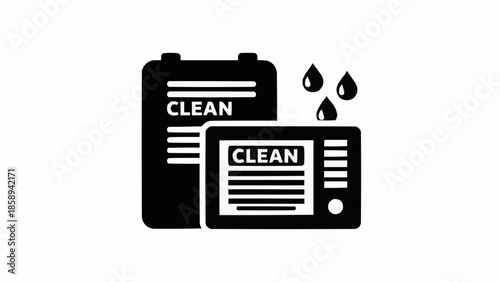 Cleaning and Sanitization Icon Set for Hygiene and Maintenance.