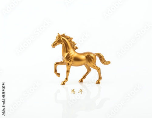 Golden horse figurine symbolizing success.
