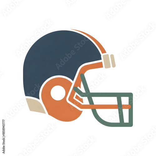 American Football Helmet Icon for Sports and Recreation