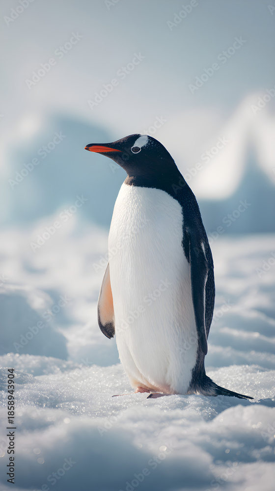 Fototapeta premium penguin in antarctica
